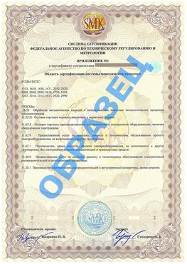 Приложение 1 Сертолово Сертификат ГОСТ РВ 0015-002